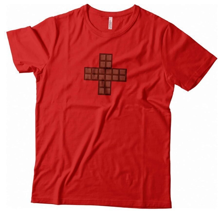 CHOCO Swiss Cross I Helvetica / Unisex Heavy Cotton Tee - Image 5