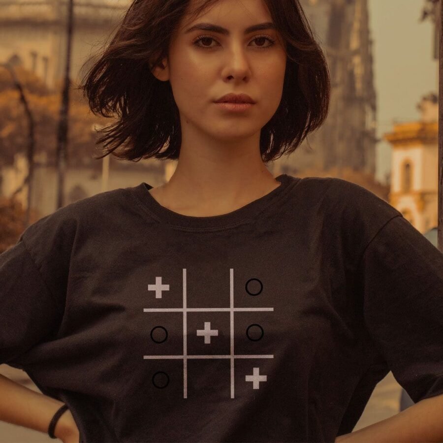 Swiss Cross | Tic-Tac-Toe | Unisex Cotton t-shirt - Image 5