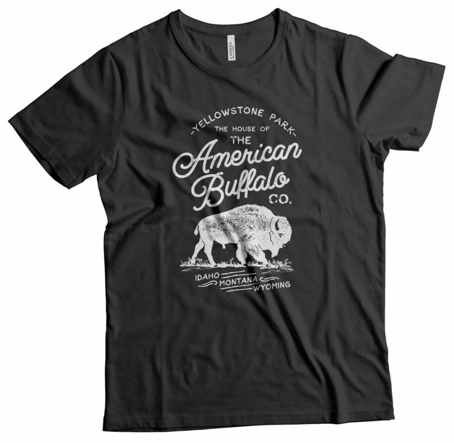 AMERICAN VINTAGE YELLOW STONE BUFFALO Unisex Heavy Cotton Tee - Image 9