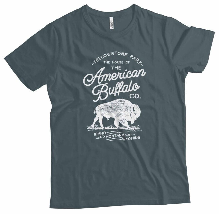 AMERICAN VINTAGE YELLOW STONE BUFFALO Unisex Heavy Cotton Tee - Image 11