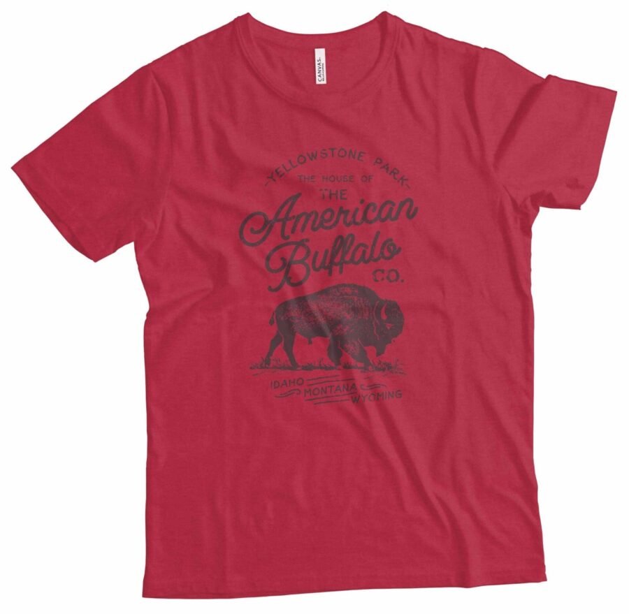 AMERICAN VINTAGE YELLOW STONE BUFFALO Unisex Heavy Cotton Tee - Image 13