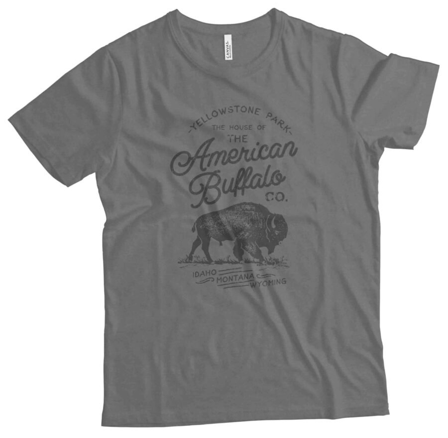 AMERICAN VINTAGE YELLOW STONE BUFFALO Unisex Heavy Cotton Tee - Image 8