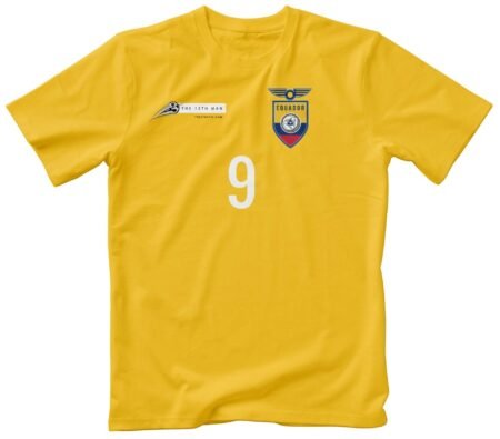 A yellow ECUADOR Football Fan unisex T-Shirt.