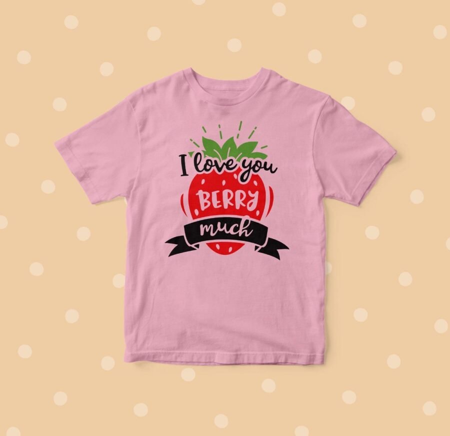 An Infant "I Love You Berry Much" Fine Jersey Tee.