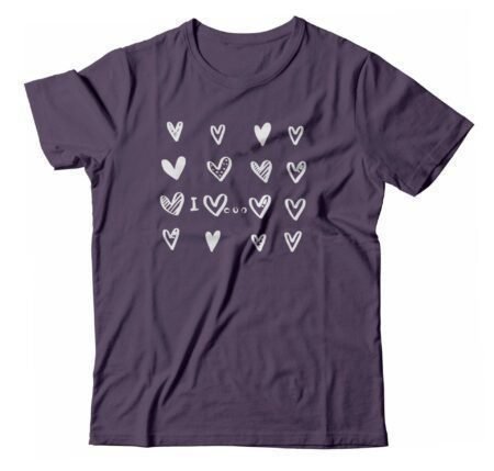 A purple I LOVE... | Unisex Ultra Cotton Tee t-shirt.