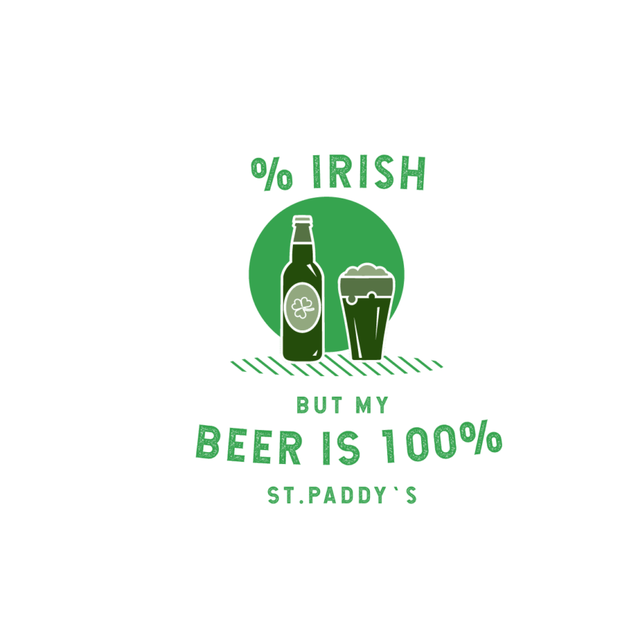 St. Patricks Day | Drinking Tee 50% Irish 100% Beer - Image 7