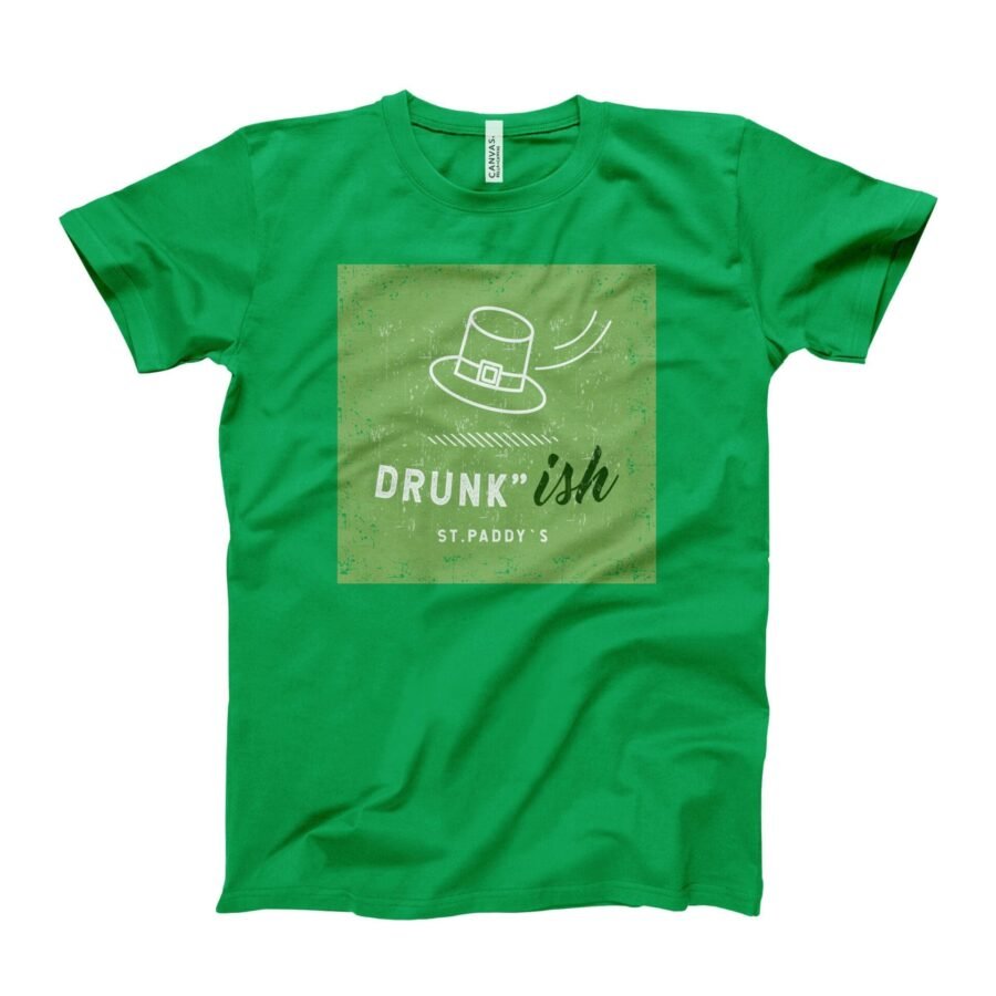 A St.Patrick's Day Drunk-ish Tee with an image of a green hat.