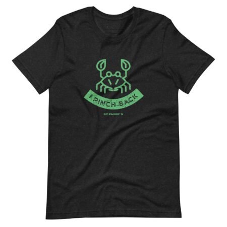 An "I Pinch Back St.Patrick's" Day unisex t-shirt with a green dog.