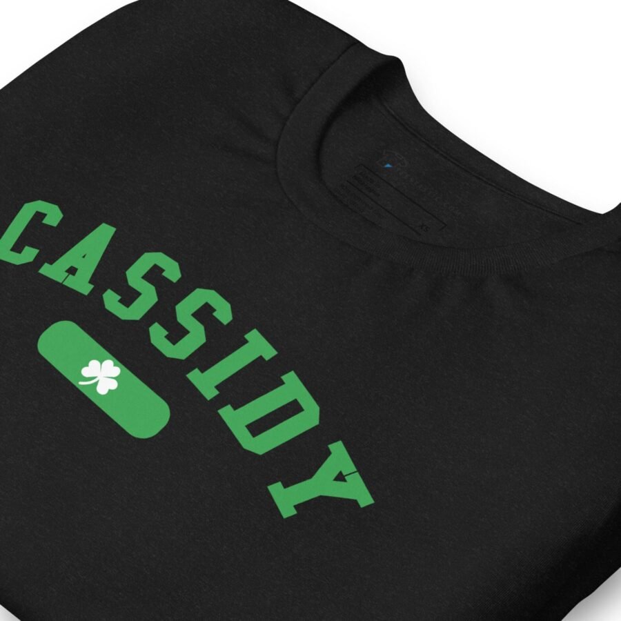 A black CASSIDY St.Patricks Unisex t-shirt.