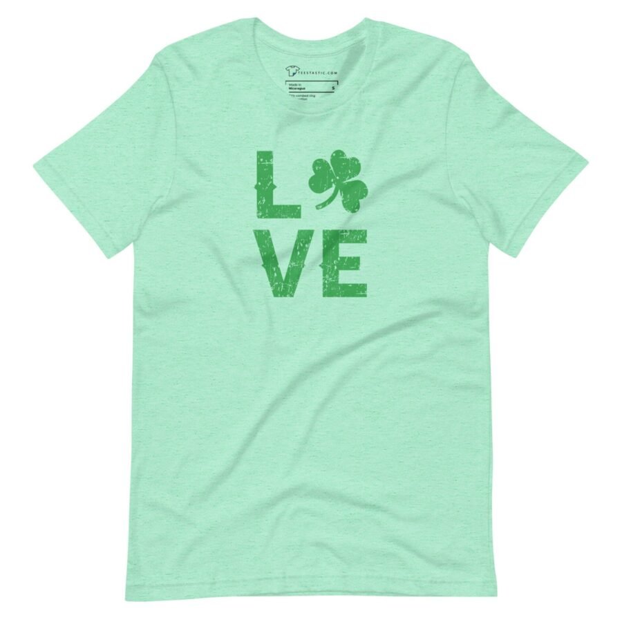 Shamrock LOVE Unisex t-shirt.