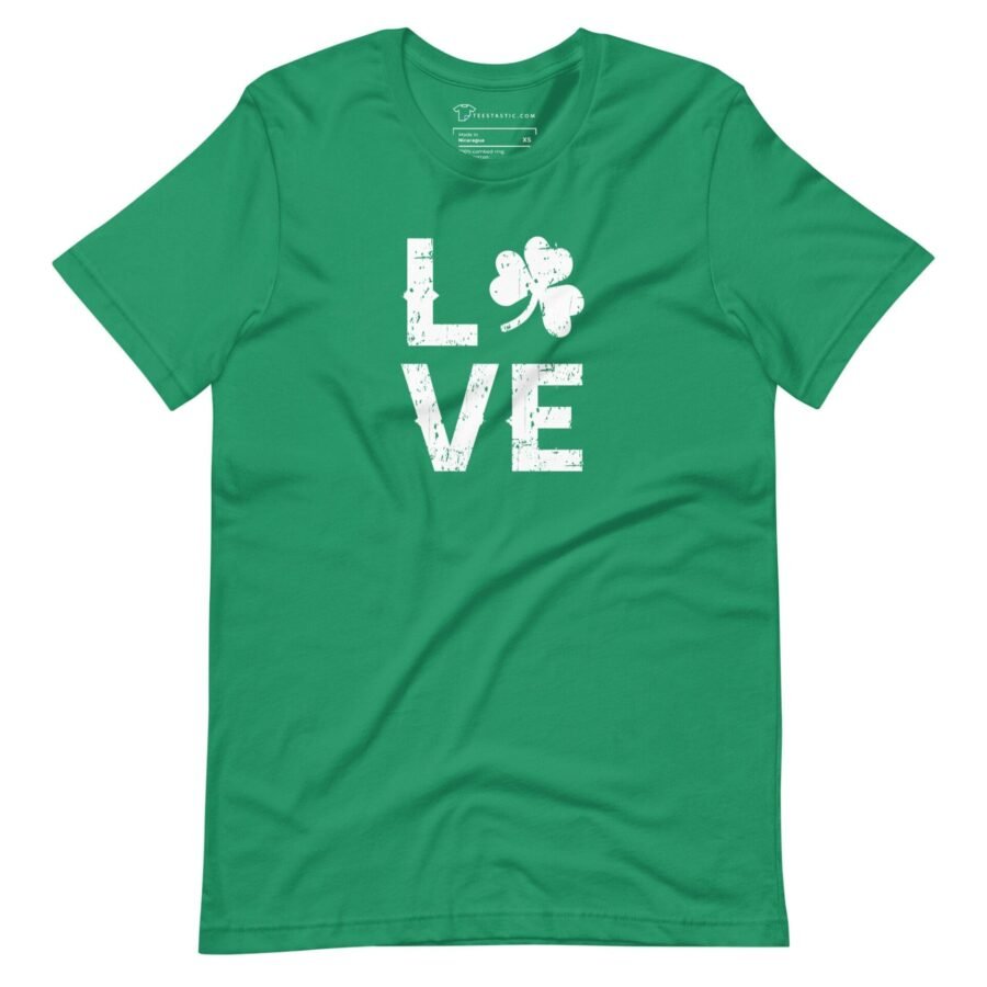 Shamrock LOVE St.Patricks Unisex t-shirt.