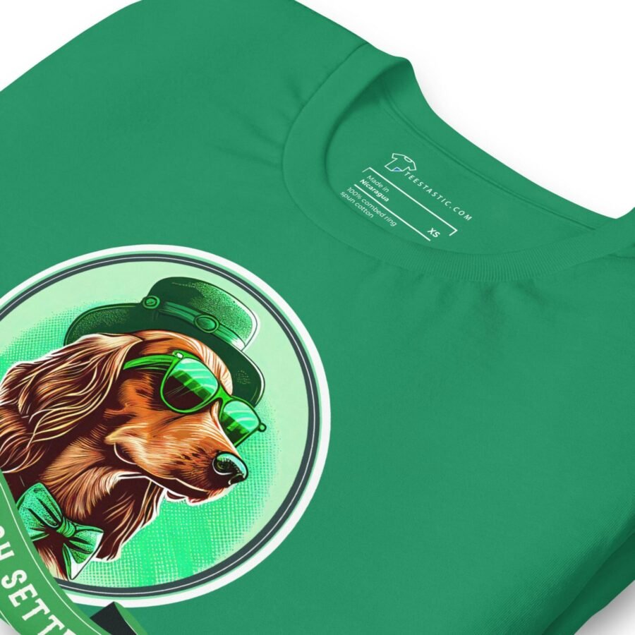 100% Irish Setter Dog Design St. Patricks Day Unisex t-shirt.