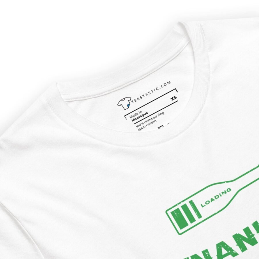 A Loading Shenanigans St.Patricks Unisex t-shirt featuring a green toothbrush for St. Patrick's Day.