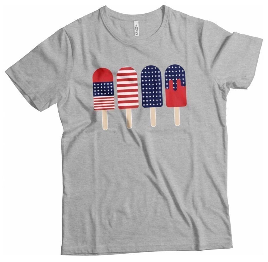 Patriotic "Ice Cream" Unisex Heavy Cotton Tee.