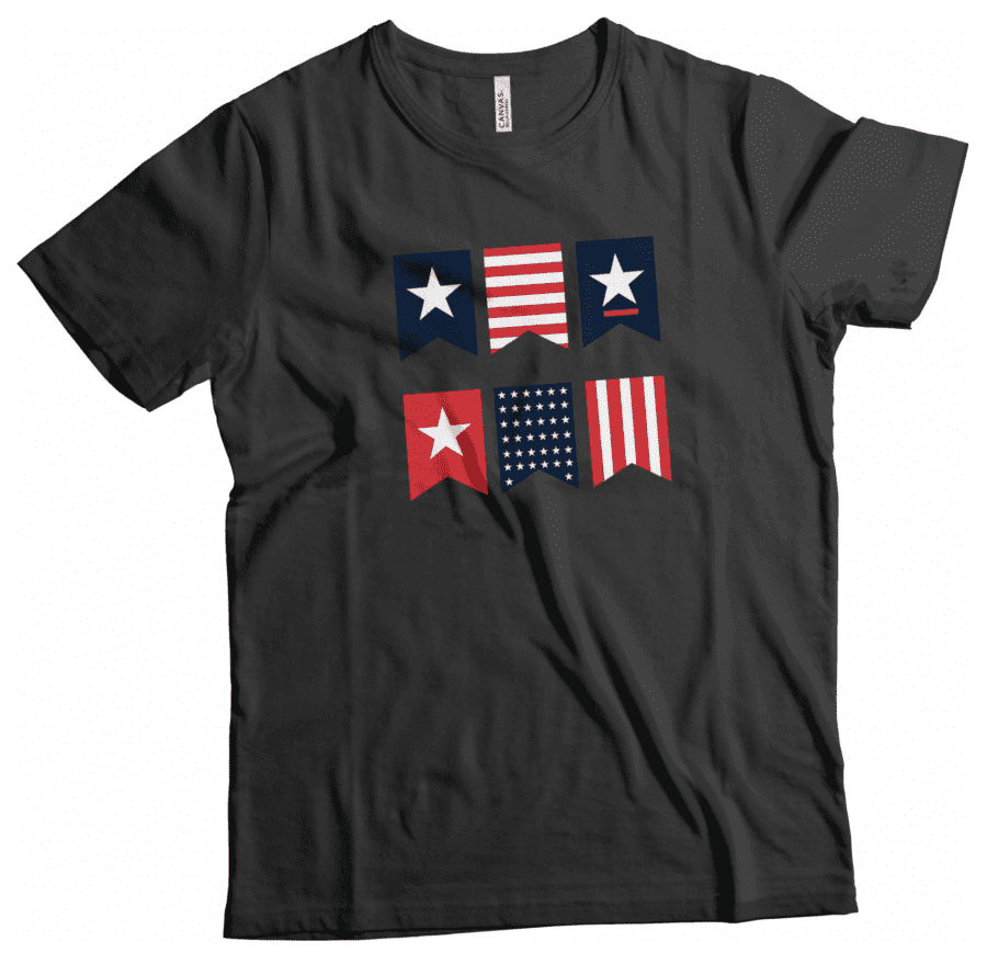 Independence Day 4th July "Flag" Unisex Heavy Cotton Tee - Image 4