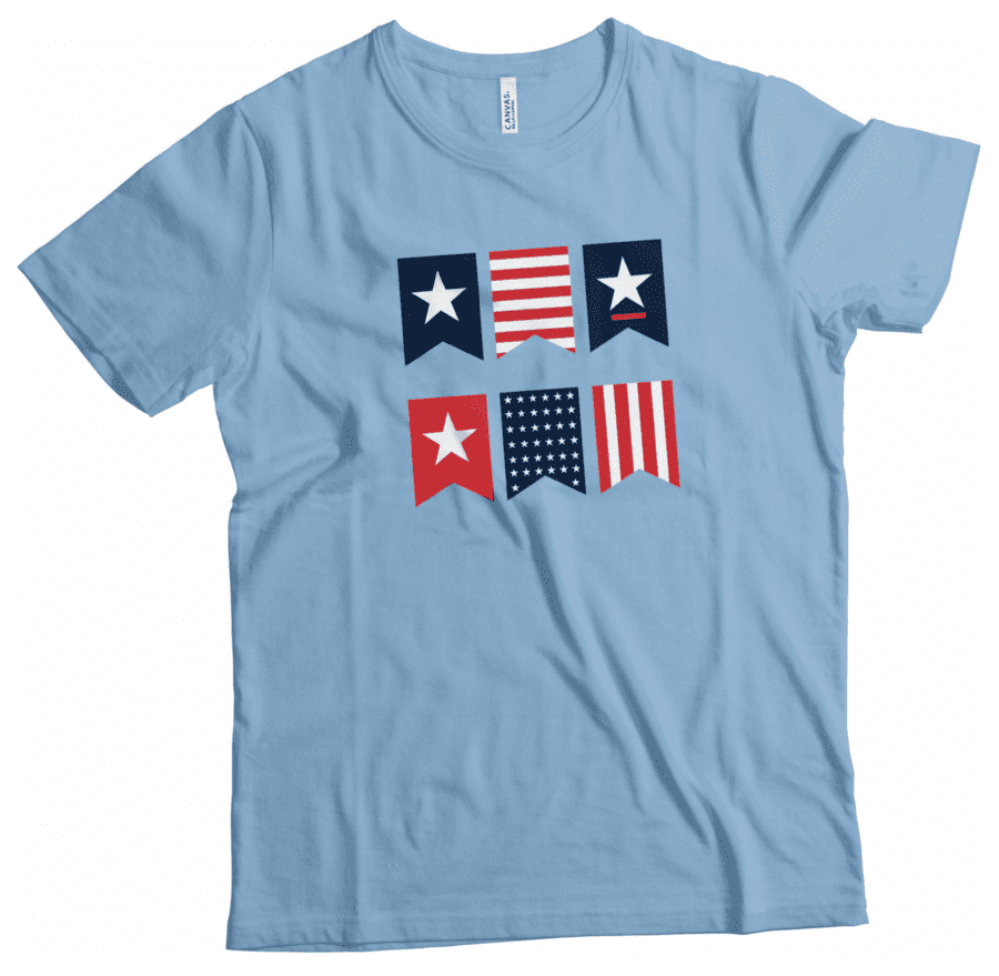 Independence Day 4th July "Flag" Unisex Heavy Cotton Tee - Image 5