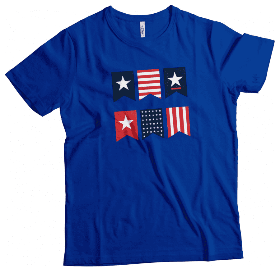 Independence Day 4th July "Flag" Unisex Heavy Cotton Tee - Image 6