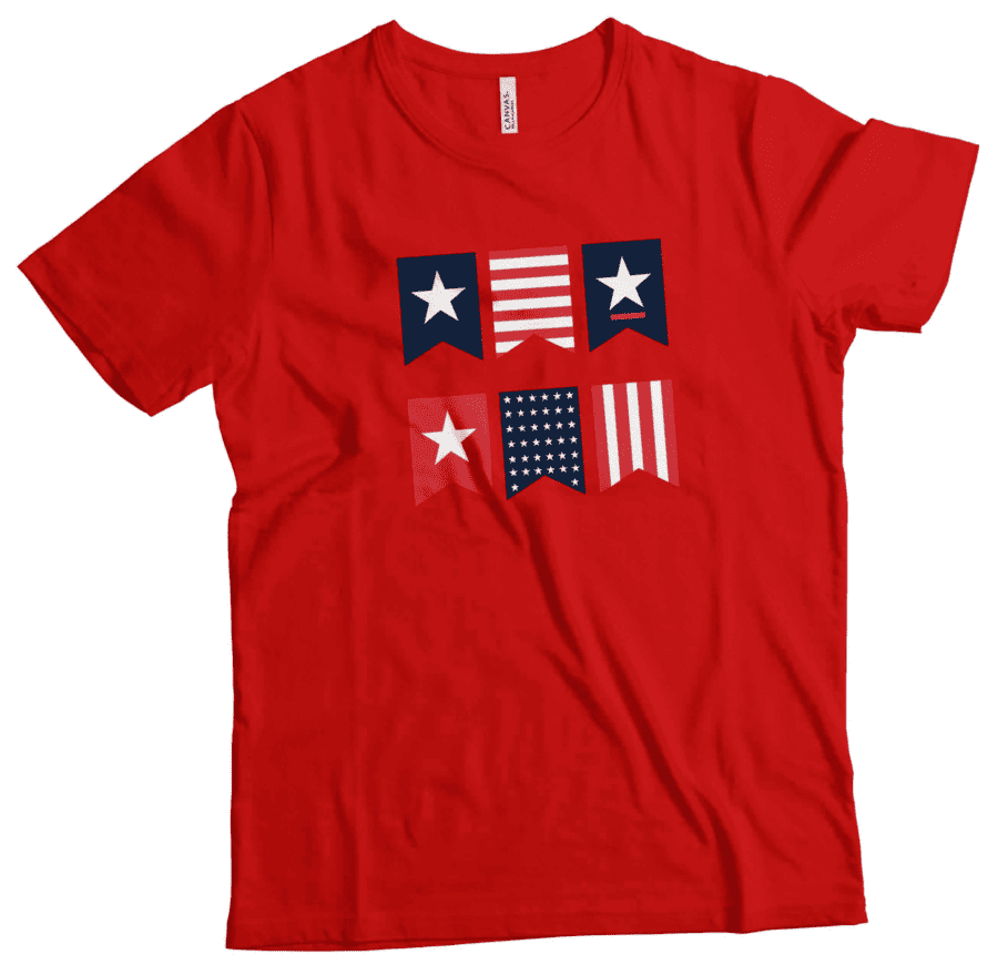 Independence Day 4th July "Flag" Unisex Heavy Cotton Tee - Image 7