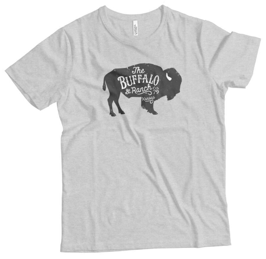 A AMERICAN VINTAGE BUFFALO RANCH Unisex Ultra Cotton Tee featuring an American buffalo.