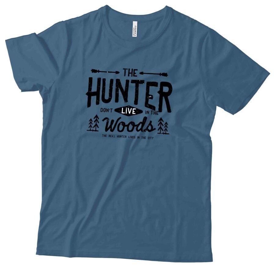 The AMERICAN VINTAGE HUNTER Unisex Ultra Cotton Tee in the woods.