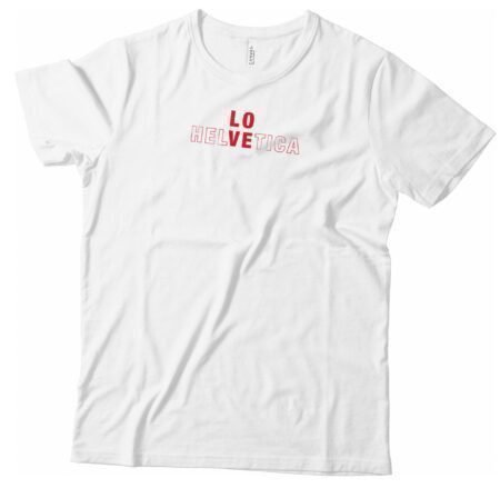 A Love Switzerland Helvetica T-shirt – Unisex Heavy Cotton Tee featuring the word "love.