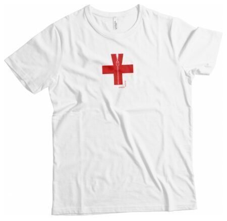 A Swiss Cross Zip Design T-Shirt.