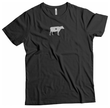 Swiss Cow Icon Design T-shirt Heavy Cotton Unisex Tee.