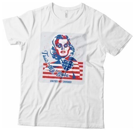 A Independence Day 4th July "THATS MY BABE" Marilyn Monroe Unisex Heavy Cotton Tee with an image of a woman wearing an American flag and the text "THATS MY BABE".