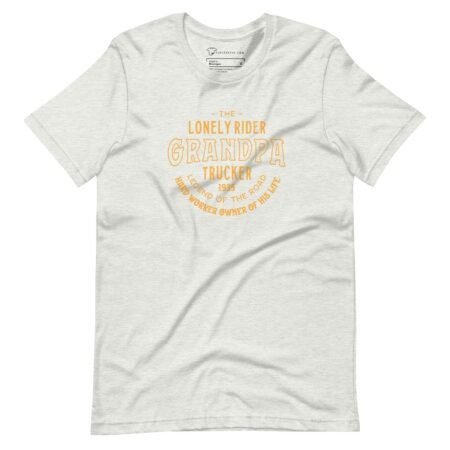 The Lonely GRANDPA TRUCKER Unisex T-Shirt featuring the words "grandma" and "lancaster river".