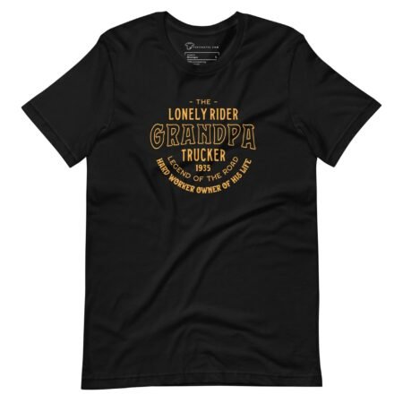 The product name remains the same: The Lonely GRANDPA TRUCKER Unisex T-Shirt.