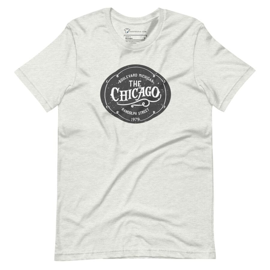 The Chicago Unisex T-Shirt featuring the Chicago logo.