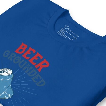 Men's The Beer Grounded, It Was Lagering with the Wrong Crowd T-Shirt with a humorous beer-themed design.