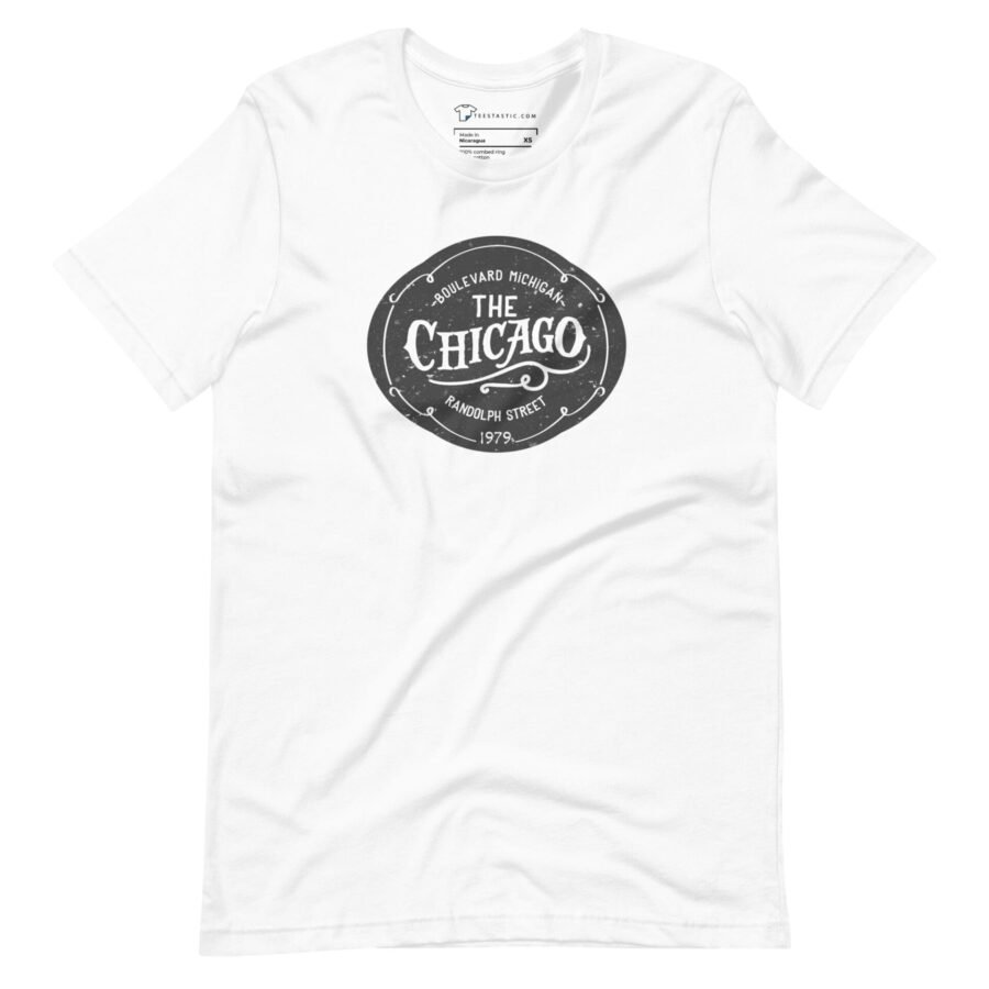 The Chicago logo on The Chicago Unisex T-Shirt.