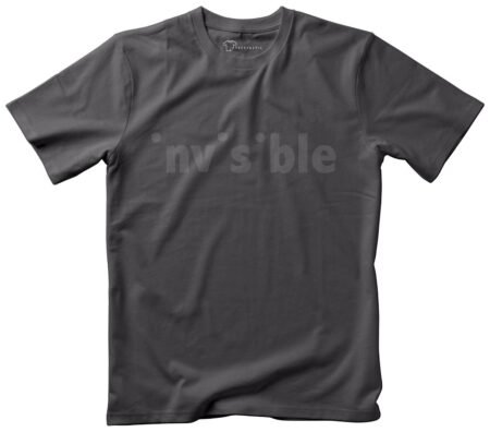 invisible unisex t-shirt charcoal grey