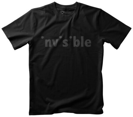 invisible unisex t-shirt black