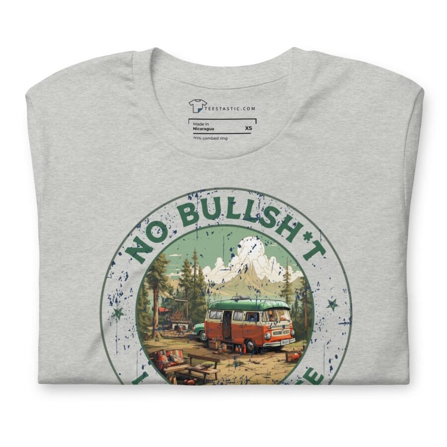 Lost and Free Unisex T-Shirt, a no-nonsense camping t-shirt designed for self-expression and adventure.