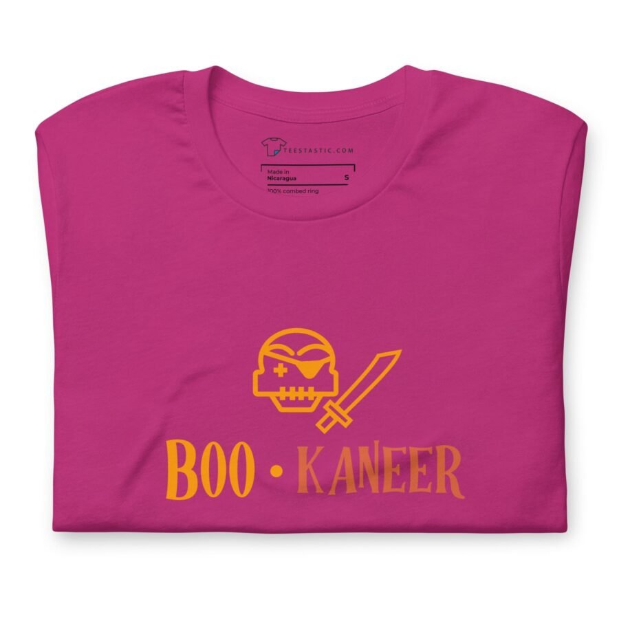 A Halloween BOO-Kanteer Unisex pink t-shirt.