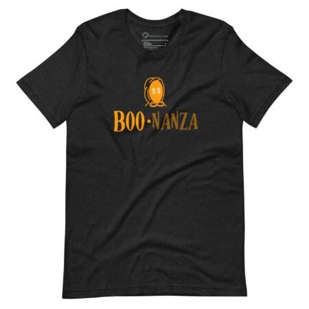 A Halloween BOO-nanza Unisex t-shirt with the word boo on it.