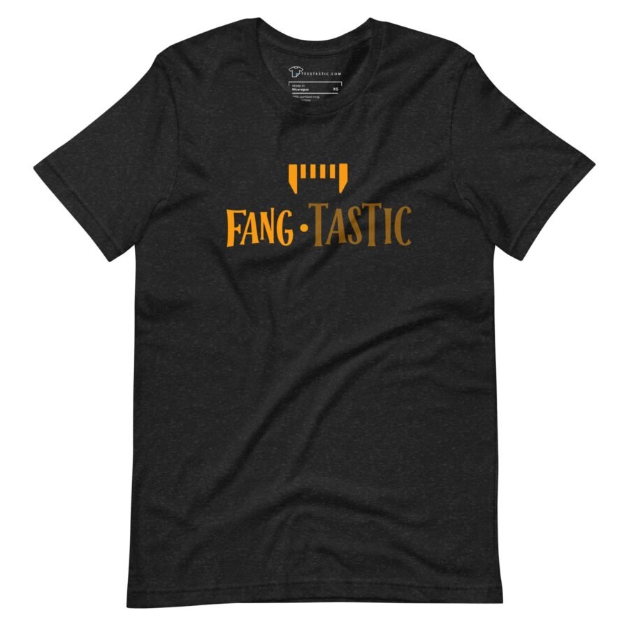 A Halloween Fang-tastic Unisex t-shirt, perfect for Halloween.