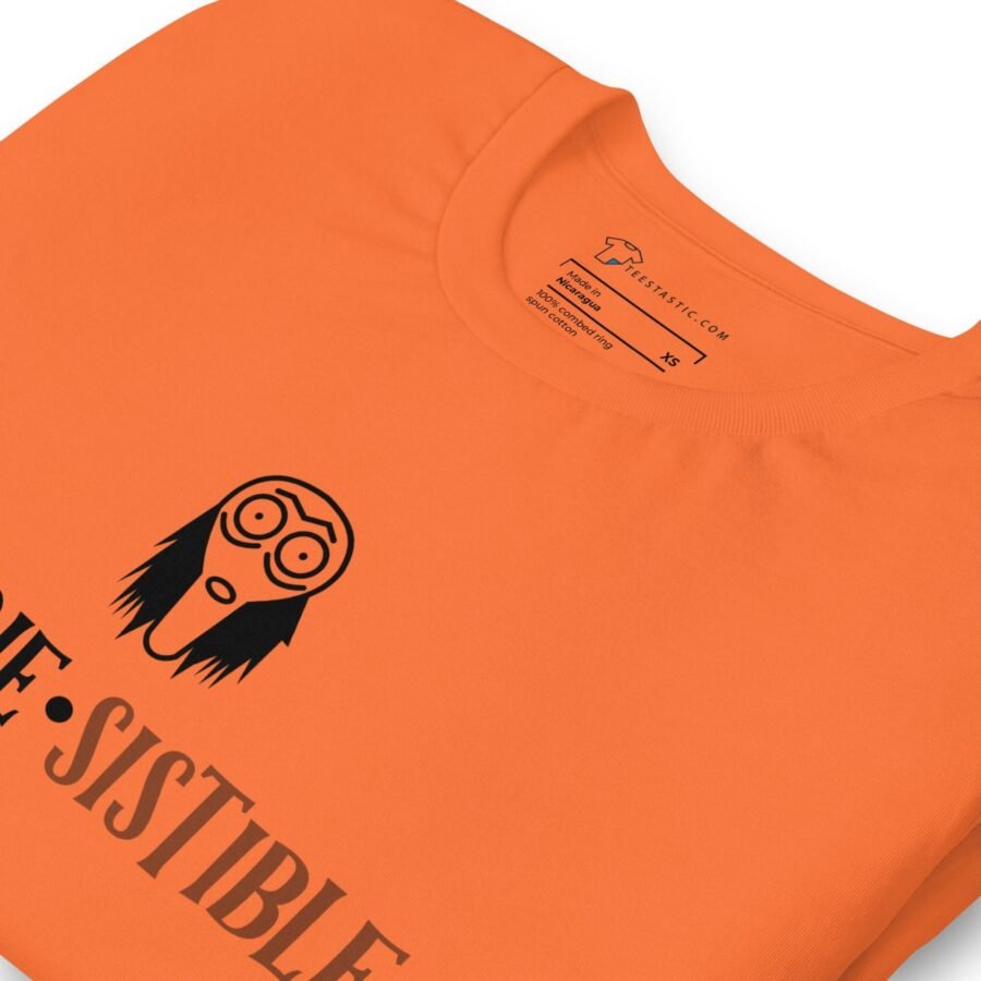 A Halloween Eerie Unisex t-shirt with the word systable on it for Halloween.