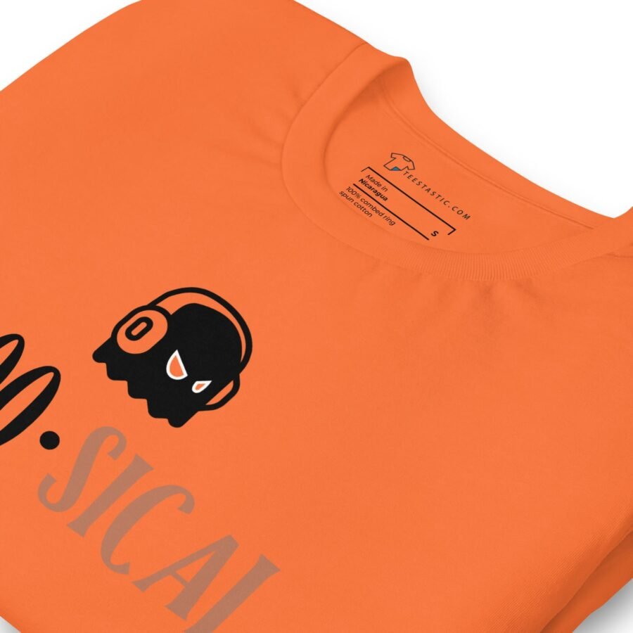 A Halloween BOO-sical Unisex T-Shirt with the word sonic on it, perfect for Halloween.