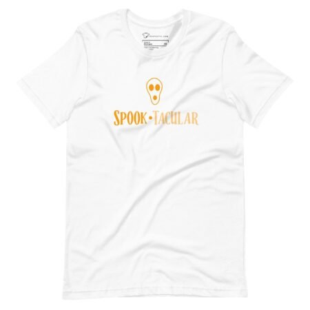 A Halloween Spook-tacular Unisex t-shirt with the word "spook" for Halloween.