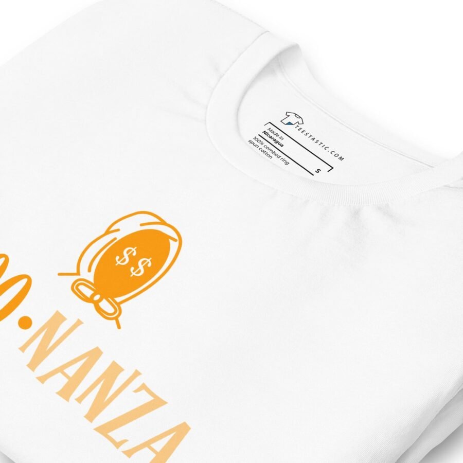 A Halloween BOO-nanza Unisex t-shirt with an orange logo on it, perfect for Halloween.