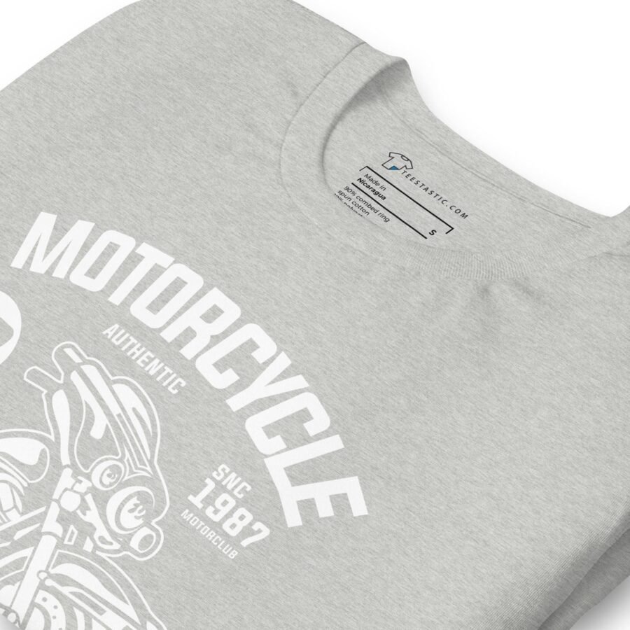 A grey Authentic Motorcycle Unisex t-shirt.