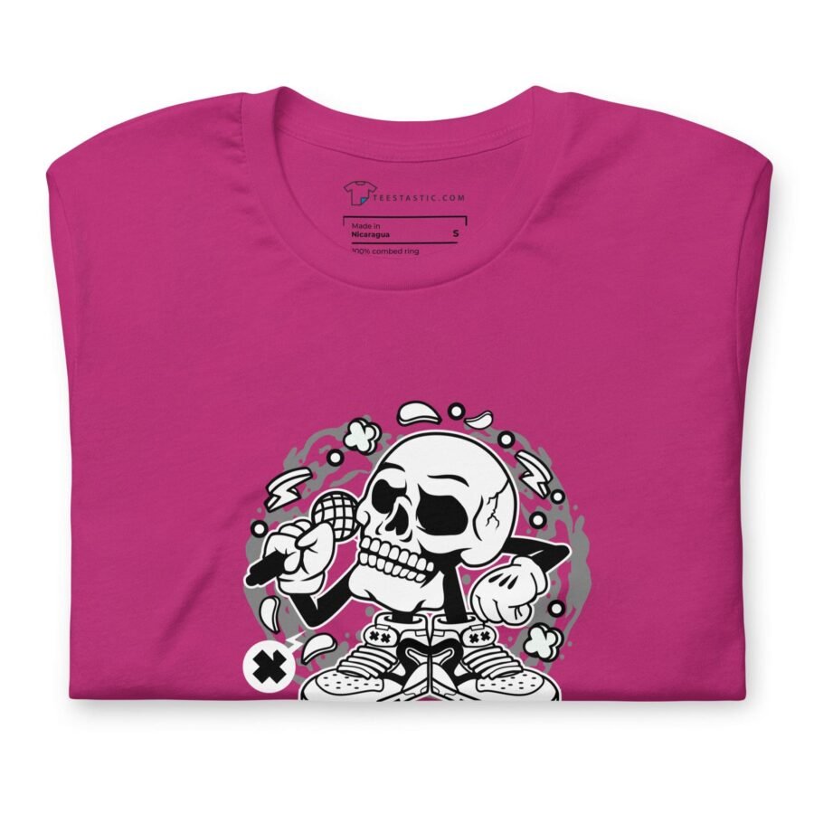 A pink BOO-sical Skull Unisex t-shirt.