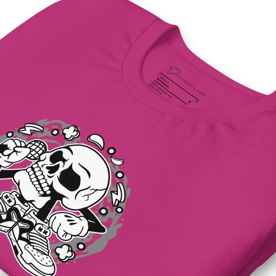 A pink BOO-sical Skull Unisex t-shirt.