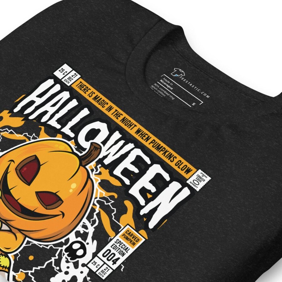 The Spooky Halloween Unisex T-Shirt That's Scary Good! featuring a jack o lantern image.