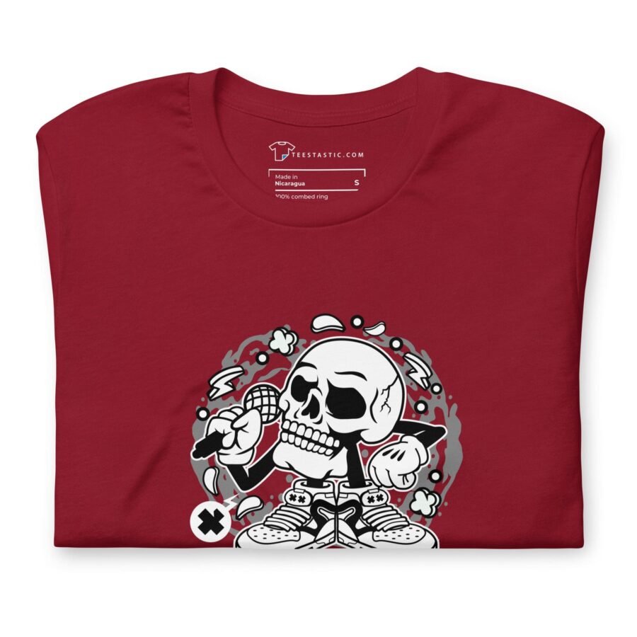 A red BOO-sical Skull Unisex t-shirt.