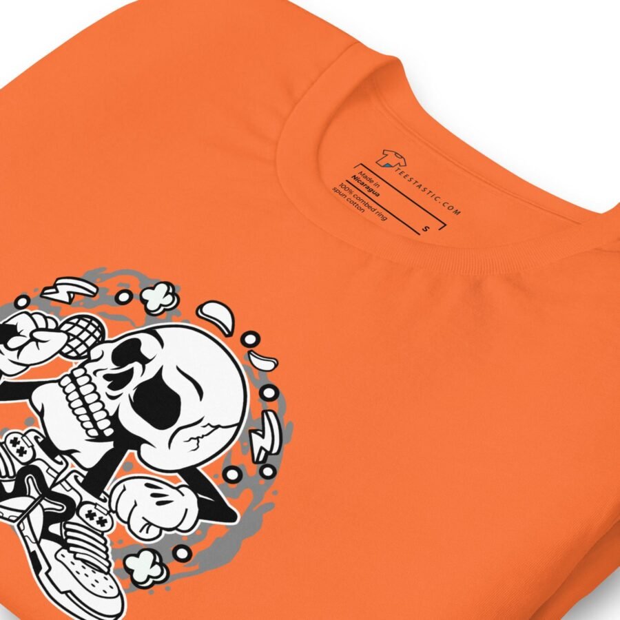 An orange BOO-sical Skull Unisex t-shirt.