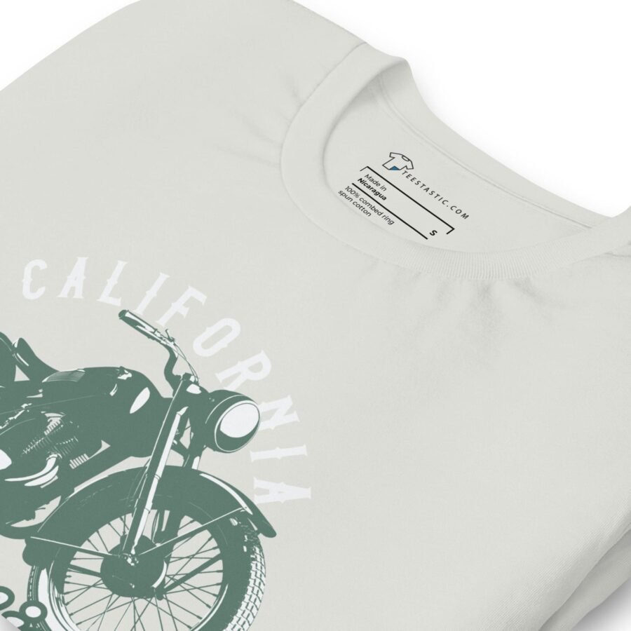 A California Classic Motocycle Unisex t-shirt representing California.